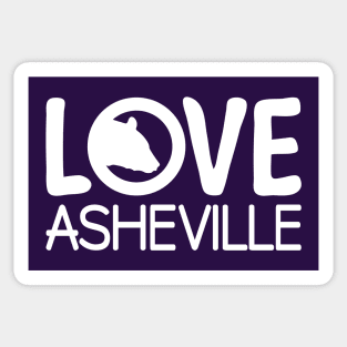 I Love AVL Black Bear - WO Purple 13 Sticker